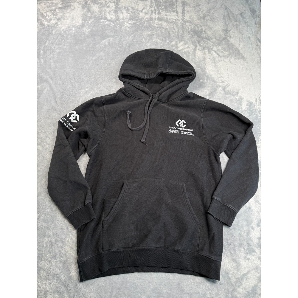 Team 365 Hoodie Mens Large Black Fleece Pullover Arca Continental Coca-Cola